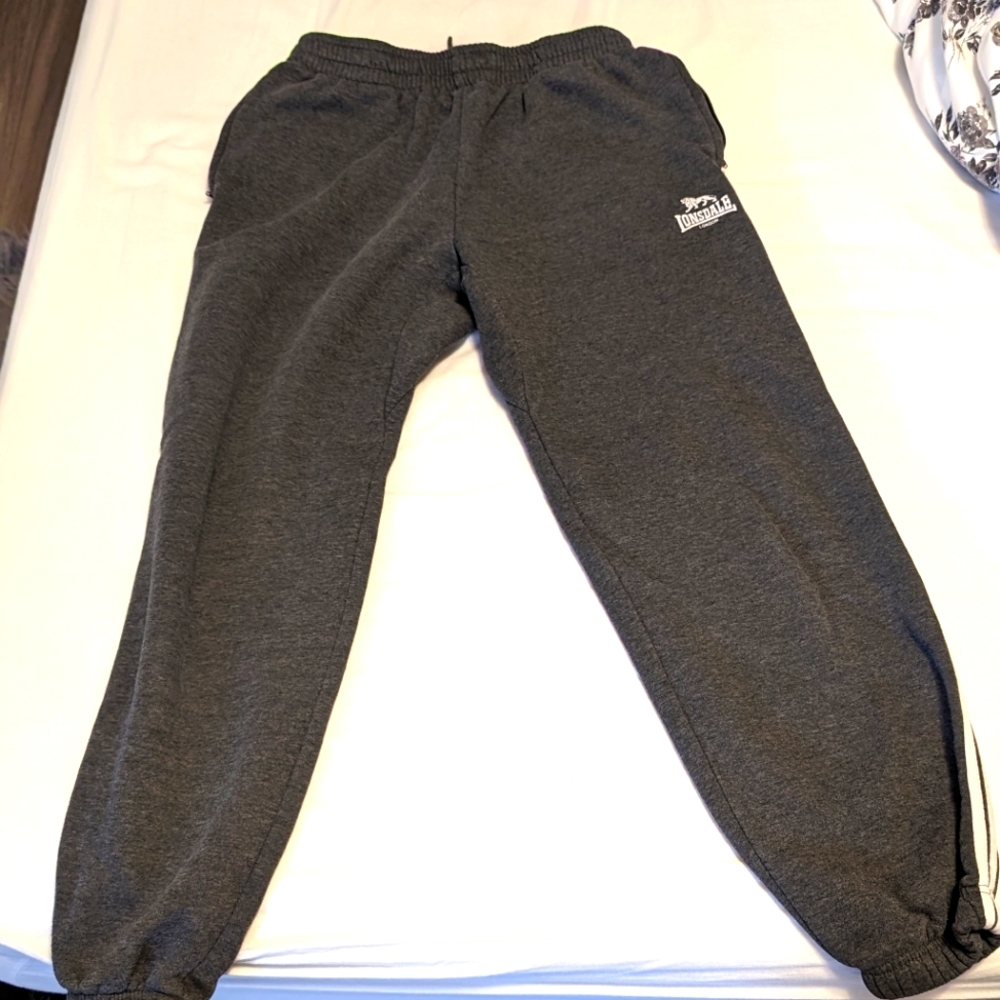 Gray with white stripes man joggers Lonsdale